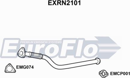 EuroFlo EXRN2101 - Труба выхлопного газа autosila-amz.com