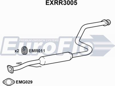 EuroFlo EXRR3005 - Средний глушитель выхлопных газов autosila-amz.com