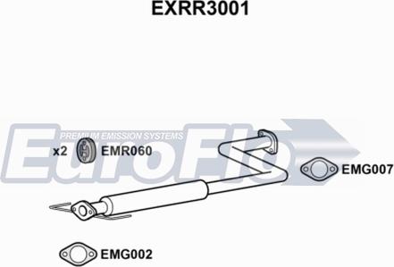 EuroFlo EXRR3001 - Средний глушитель выхлопных газов autosila-amz.com