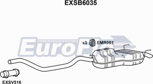 EuroFlo EXSB6035 - Глушитель выхлопных газов, конечный autosila-amz.com