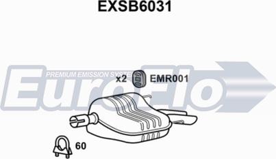 EuroFlo EXSB6031 - Глушитель выхлопных газов, конечный autosila-amz.com