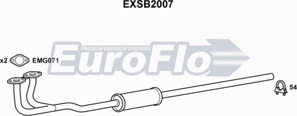 EuroFlo EXSB2007 - Труба выхлопного газа autosila-amz.com