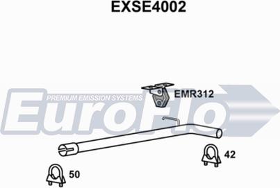EuroFlo EXSE4002 - Труба выхлопного газа autosila-amz.com