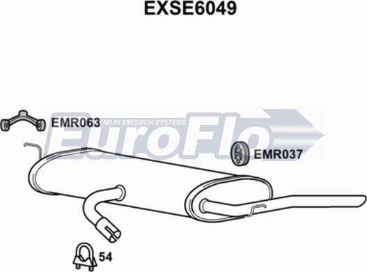 EuroFlo EXSE6049 - Глушитель выхлопных газов, конечный autosila-amz.com