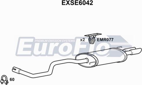 EuroFlo EXSE6042 - Глушитель выхлопных газов, конечный autosila-amz.com