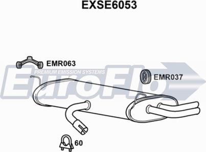 EuroFlo EXSE6053 - Глушитель выхлопных газов, конечный autosila-amz.com