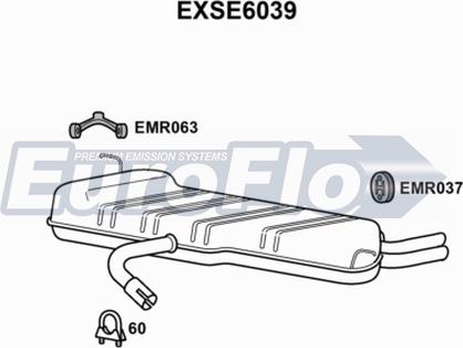 EuroFlo EXSE6039 - Глушитель выхлопных газов, конечный autosila-amz.com