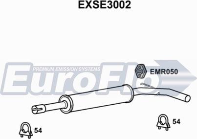 EuroFlo EXSE3002 - Средний глушитель выхлопных газов autosila-amz.com