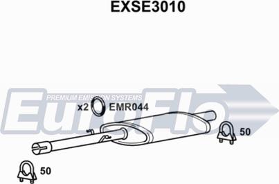 EuroFlo EXSE3010 - Средний глушитель выхлопных газов autosila-amz.com