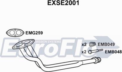 EuroFlo EXSE2001 - Труба выхлопного газа autosila-amz.com