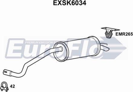 EuroFlo EXSK6034 - Глушитель выхлопных газов, конечный autosila-amz.com