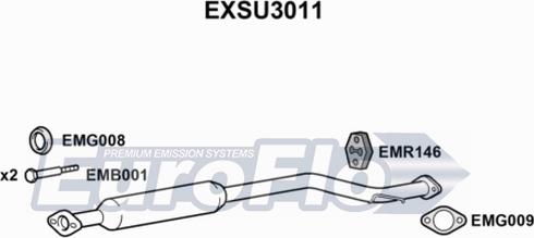 EuroFlo EXSU3011 - Средний глушитель выхлопных газов autosila-amz.com