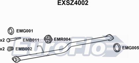 EuroFlo EXSZ4002 - Труба выхлопного газа autosila-amz.com