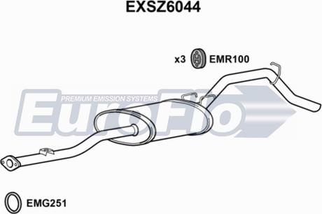 EuroFlo EXSZ6044 - Глушитель выхлопных газов, конечный autosila-amz.com