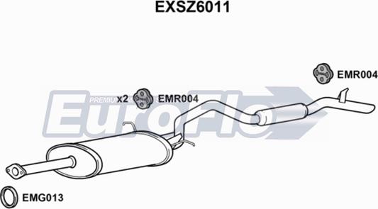 EuroFlo EXSZ6011 - Глушитель выхлопных газов, конечный autosila-amz.com