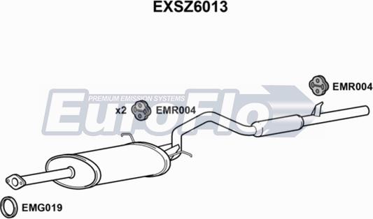 EuroFlo EXSZ6013 - Глушитель выхлопных газов, конечный autosila-amz.com