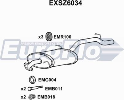 EuroFlo EXSZ6034 - Глушитель выхлопных газов, конечный autosila-amz.com