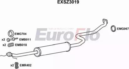 EuroFlo EXSZ3019 - Средний глушитель выхлопных газов autosila-amz.com
