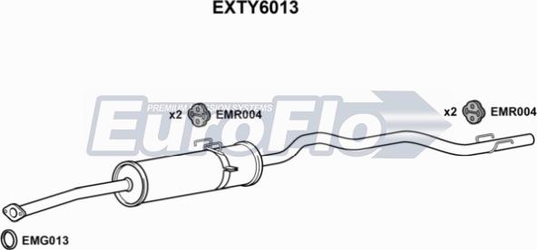 EuroFlo EXTY6013 - Глушитель выхлопных газов, конечный autosila-amz.com