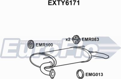 EuroFlo EXTY6171 - Глушитель выхлопных газов, конечный autosila-amz.com