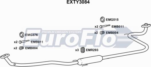 EuroFlo EXTY3084 - Средний глушитель выхлопных газов autosila-amz.com