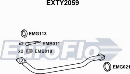 EuroFlo EXTY2059 - Труба выхлопного газа autosila-amz.com