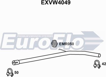 EuroFlo EXVW4049 - Труба выхлопного газа autosila-amz.com