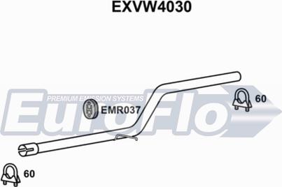 EuroFlo EXVW4030 - Труба выхлопного газа autosila-amz.com