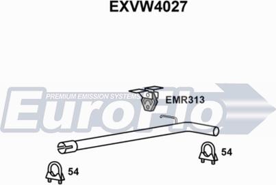 EuroFlo EXVW4027 - Труба выхлопного газа autosila-amz.com