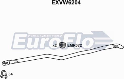 EuroFlo EXVW6204 - Насадка выпускной трубы autosila-amz.com