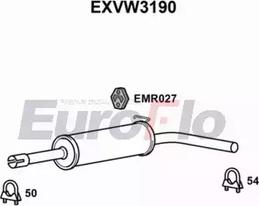 EuroFlo EXVW3190 - Средний глушитель выхлопных газов autosila-amz.com