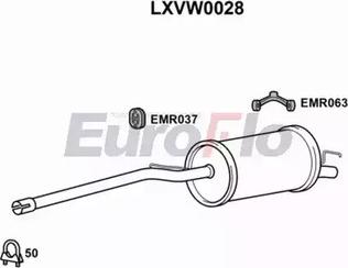 EuroFlo LXVW0028 - Глушитель выхлопных газов, конечный autosila-amz.com