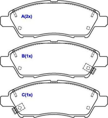 EUROREPAR 1643085180 - Тормозные колодки, дисковые, комплект autosila-amz.com