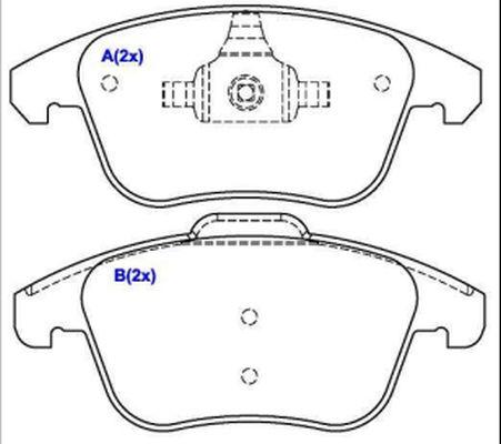 EUROREPAR 1643080980 - Тормозные колодки, дисковые, комплект autosila-amz.com