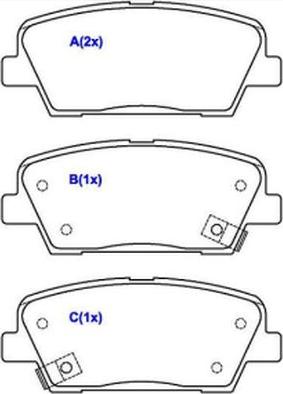 EUROREPAR 1643080880 - Тормозные колодки, дисковые, комплект autosila-amz.com