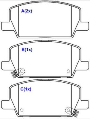 EUROREPAR 1643081480 - Тормозные колодки, дисковые, комплект autosila-amz.com