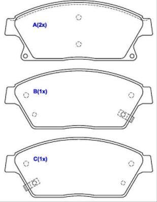 EUROREPAR 1643079680 - Тормозные колодки, дисковые, комплект autosila-amz.com