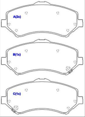 EUROREPAR 1643075480 - Тормозные колодки, дисковые, комплект autosila-amz.com