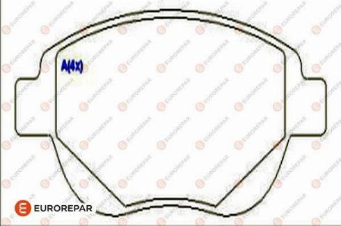 EUROREPAR 1643075580 - Тормозные колодки, дисковые, комплект autosila-amz.com