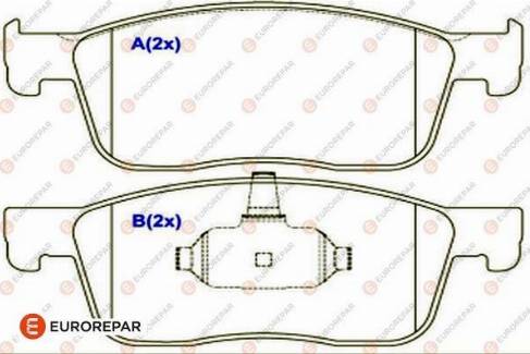 EUROREPAR 1643075780 - Тормозные колодки, дисковые, комплект autosila-amz.com