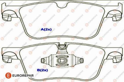 EUROREPAR 1643078380 - Тормозные колодки, дисковые, комплект autosila-amz.com