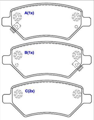 EUROREPAR 1643073680 - Тормозные колодки, дисковые, комплект autosila-amz.com