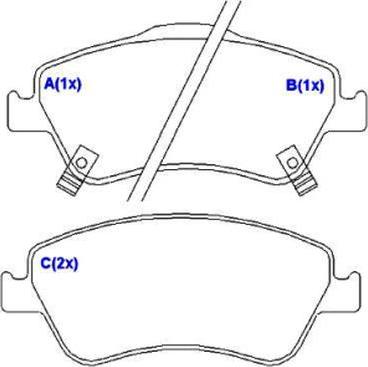 EUROREPAR 1643072480 - Тормозные колодки, дисковые, комплект autosila-amz.com