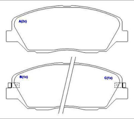 EUROREPAR 1643077580 - Тормозные колодки, дисковые, комплект autosila-amz.com