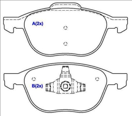 EUROREPAR 1643077180 - Тормозные колодки, дисковые, комплект autosila-amz.com