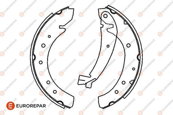 EUROREPAR 1643185480 - Комплект тормозных колодок, барабанные autosila-amz.com