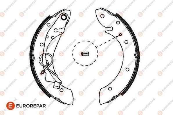 EUROREPAR 1643185680 - Комплект тормозных колодок, барабанные autosila-amz.com