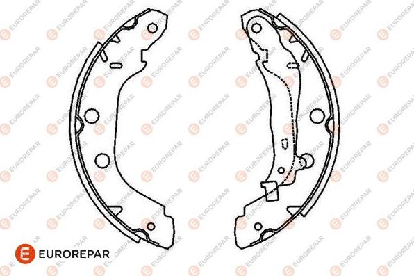 EUROREPAR 1643204580 - Комплект тормозных колодок, барабанные autosila-amz.com