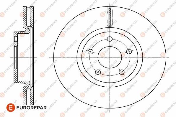 EUROREPAR 1642754080 - Тормозной диск autosila-amz.com