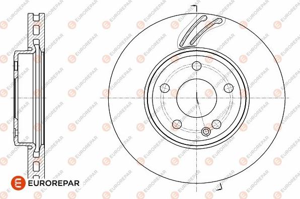 EUROREPAR 1642751480 - Тормозной диск autosila-amz.com